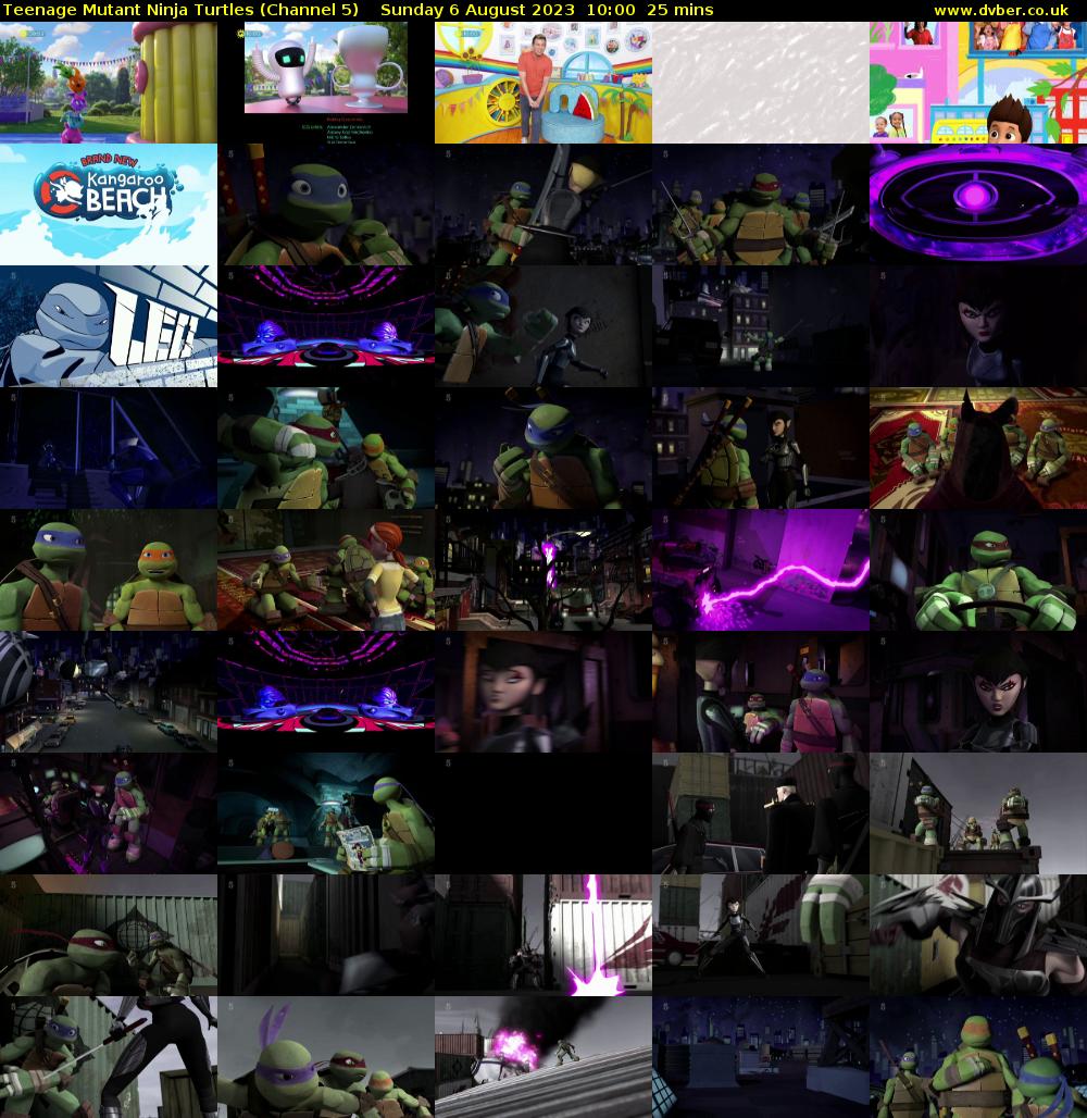 Teenage Mutant Ninja Turtles (Channel 5) Sunday 6 August 2023 10:00 - 10:25
