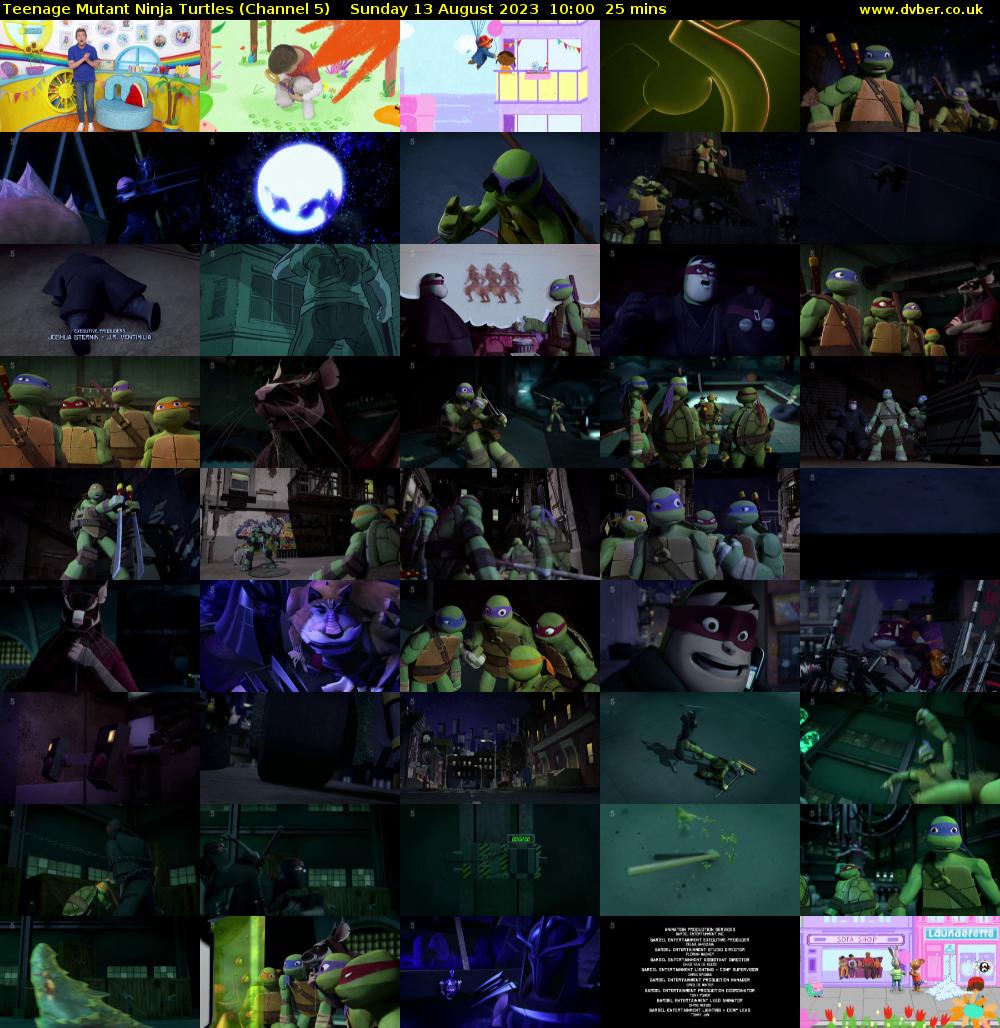 Teenage Mutant Ninja Turtles (Channel 5) Sunday 13 August 2023 10:00 - 10:25