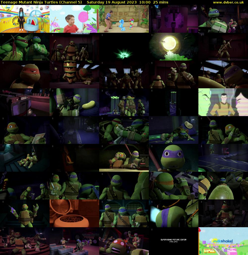 Teenage Mutant Ninja Turtles (Channel 5) Saturday 19 August 2023 10:00 - 10:25