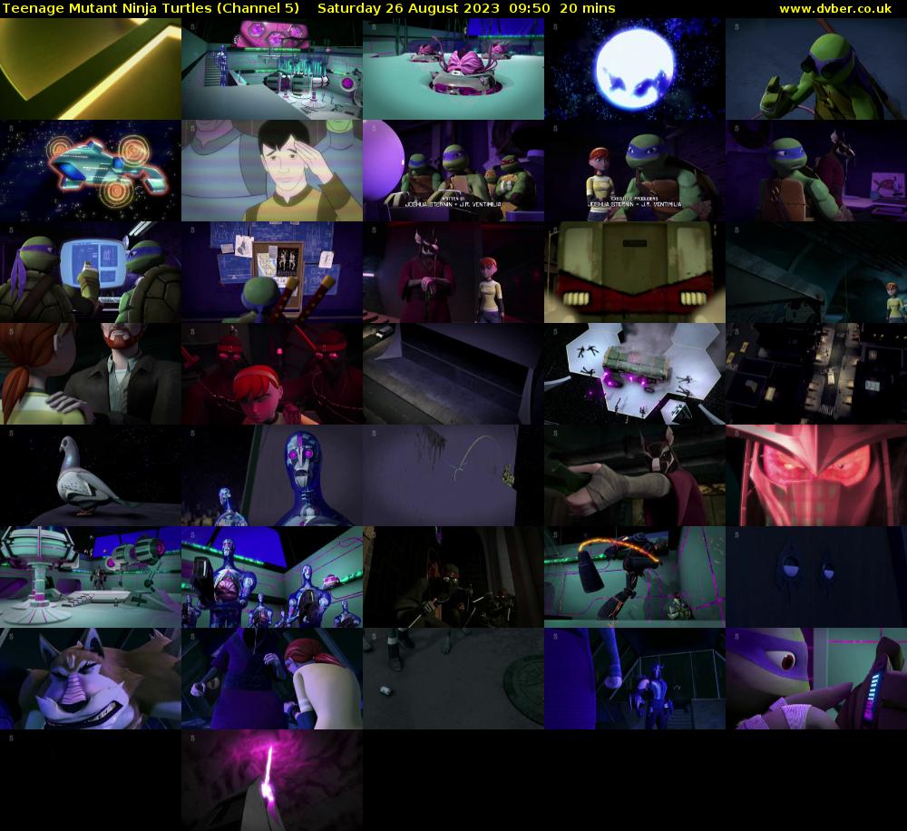 Teenage Mutant Ninja Turtles (Channel 5) Saturday 26 August 2023 09:50 - 10:10
