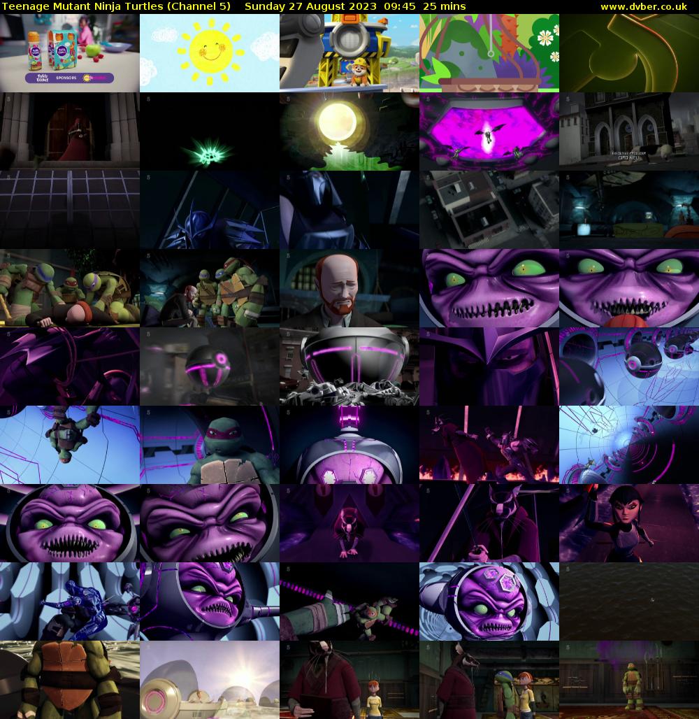 Teenage Mutant Ninja Turtles (Channel 5) Sunday 27 August 2023 09:45 - 10:10