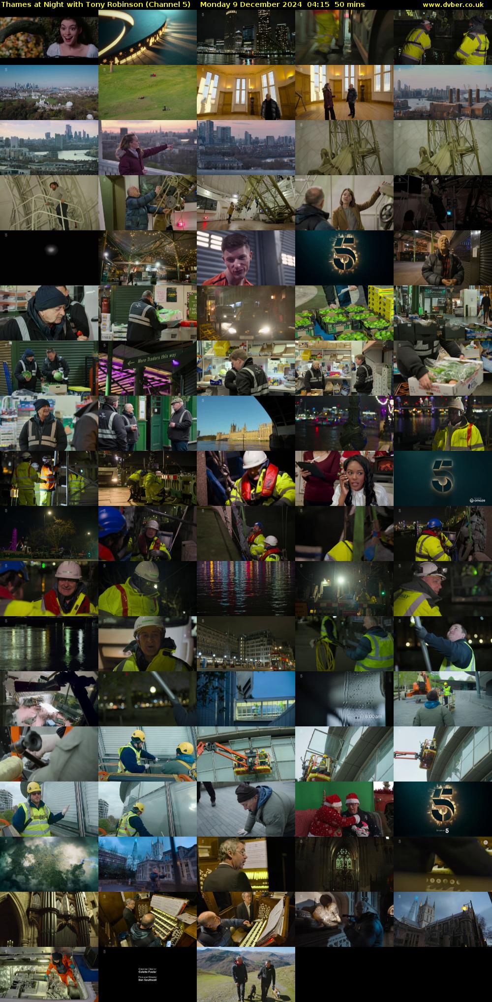 Thames at Night with Tony Robinson (Channel 5) Monday 9 December 2024 04:15 - 05:05