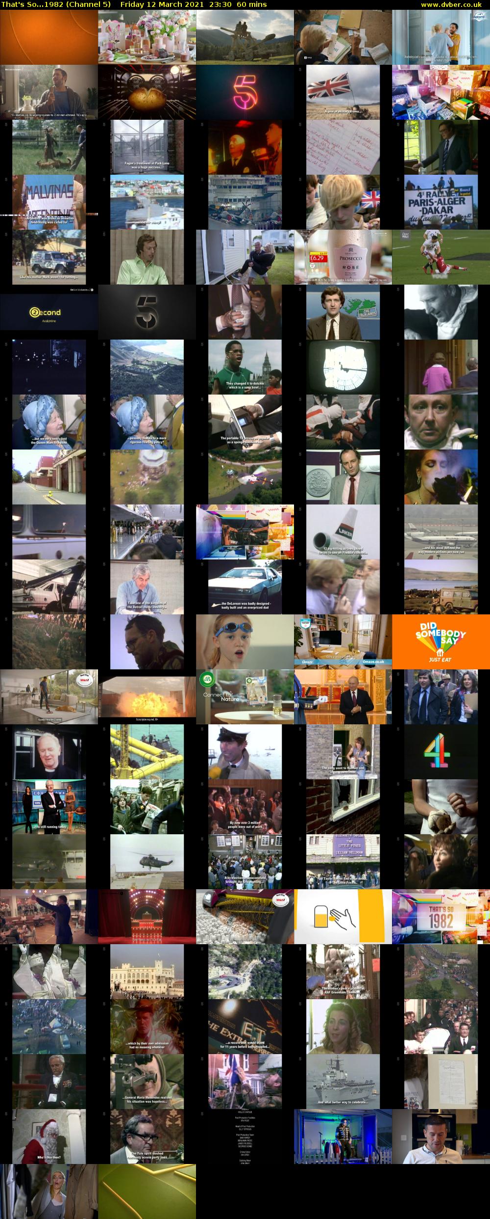 That's So...1982 (Channel 5) Friday 12 March 2021 23:30 - 00:30