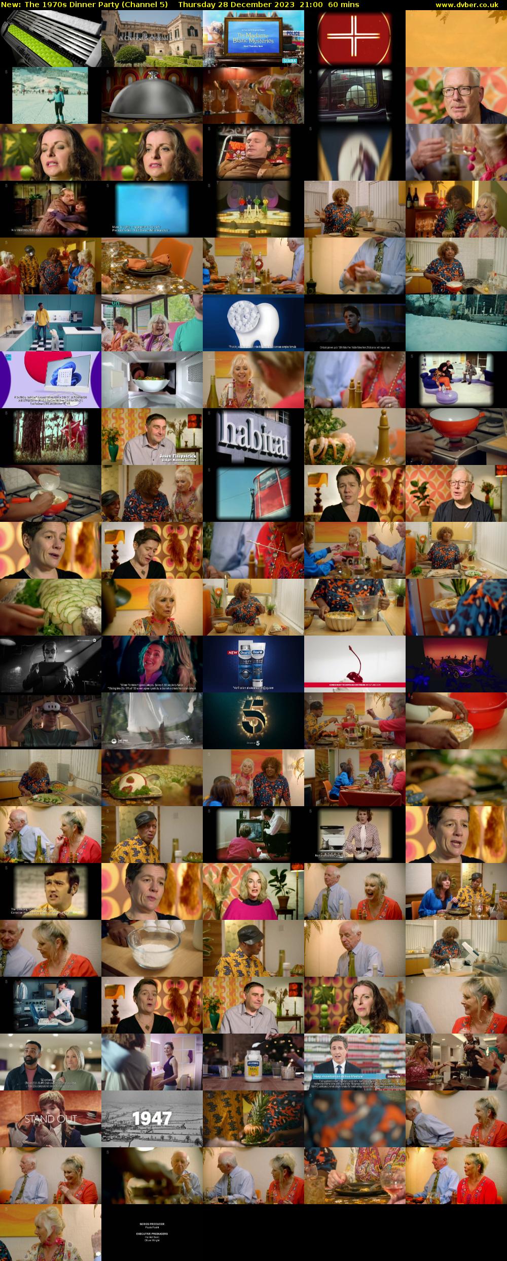 The 1970s Dinner Party (Channel 5) Thursday 28 December 2023 21:00 - 22:00