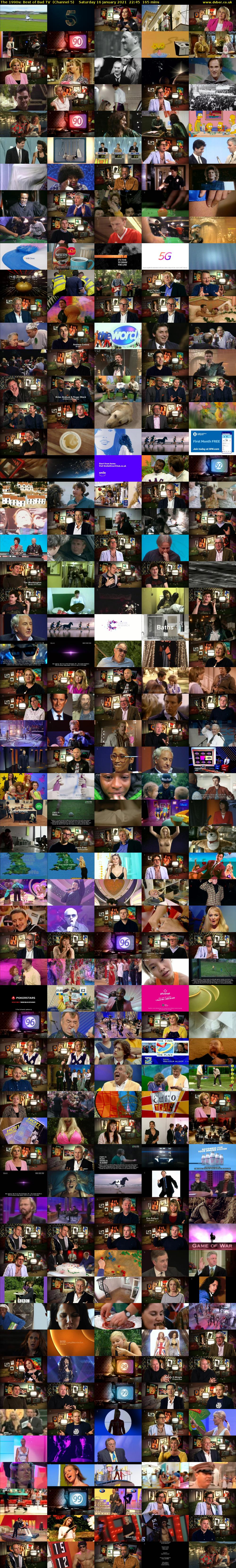 The 1990s: Best of Bad TV  (Channel 5) Saturday 16 January 2021 22:45 - 01:30
