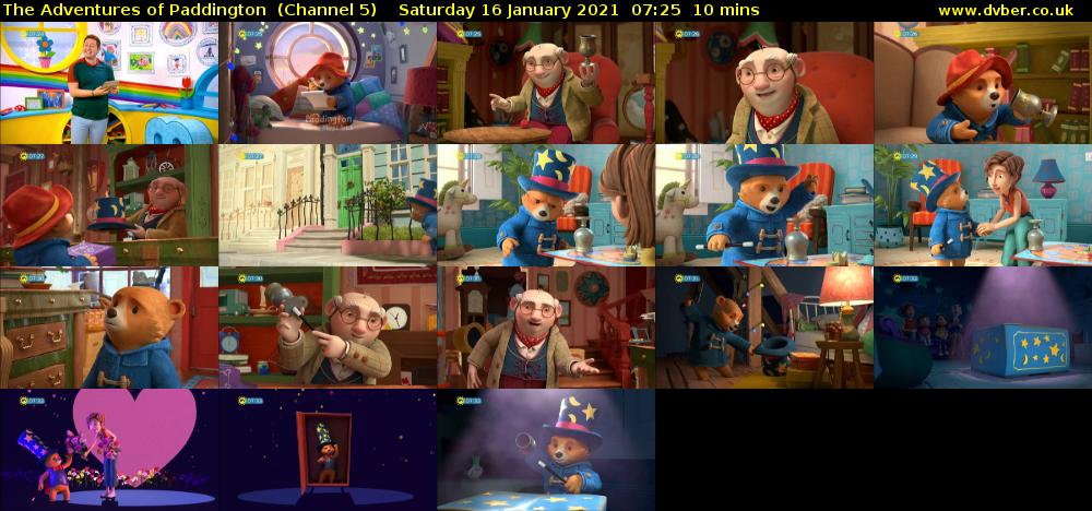 The Adventures of Paddington  (Channel 5) Saturday 16 January 2021 07:25 - 07:35
