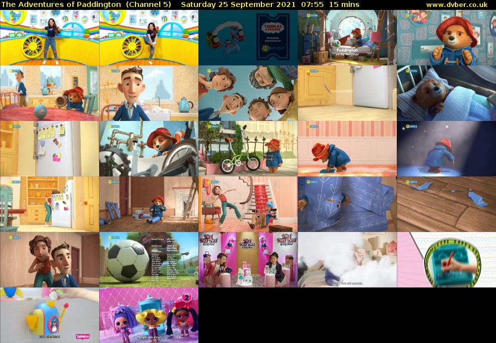 The Adventures of Paddington  (Channel 5) Saturday 25 September 2021 07:55 - 08:10