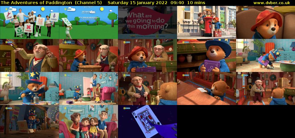 The Adventures of Paddington  (Channel 5) Saturday 15 January 2022 09:40 - 09:50