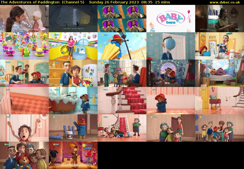 The Adventures of Paddington  (Channel 5) Sunday 26 February 2023 08:35 - 08:50