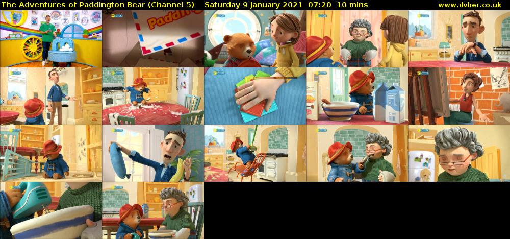 The Adventures of Paddington Bear (Channel 5) Saturday 9 January 2021 07:20 - 07:30