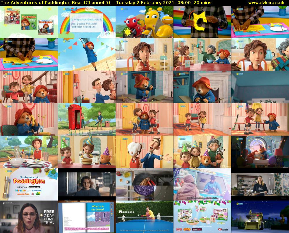 The Adventures of Paddington Bear (Channel 5) Tuesday 2 February 2021 08:00 - 08:20