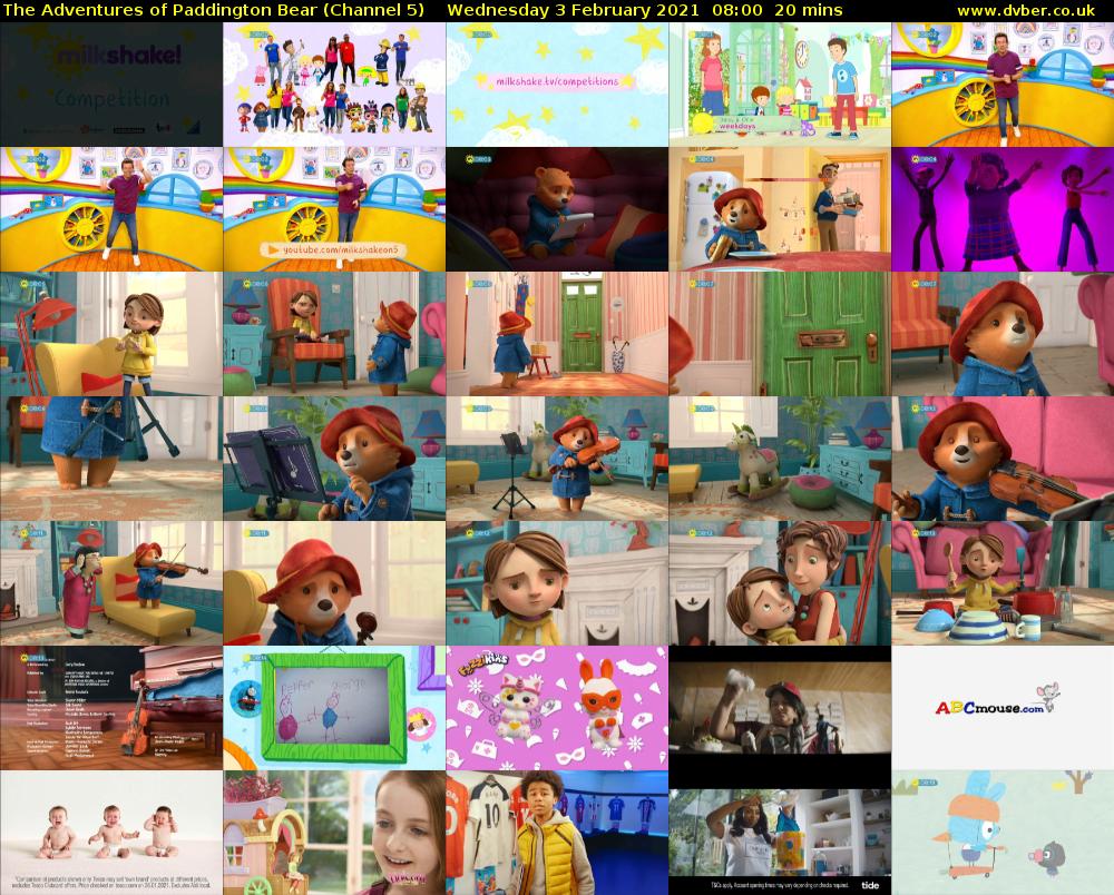 The Adventures of Paddington Bear (Channel 5) Wednesday 3 February 2021 08:00 - 08:20