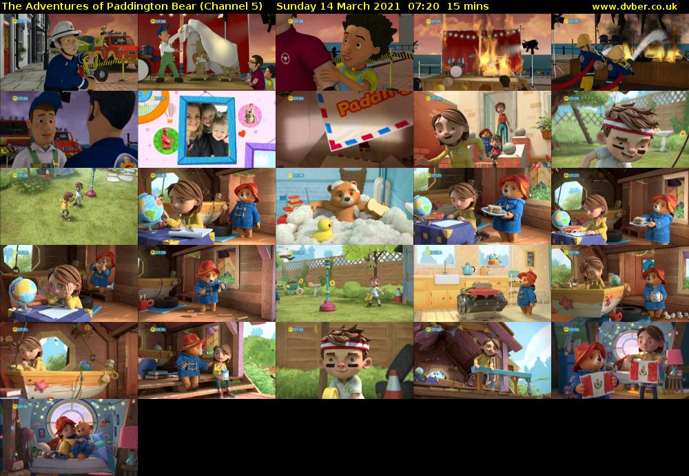 The Adventures of Paddington Bear (Channel 5) Sunday 14 March 2021 07:20 - 07:35