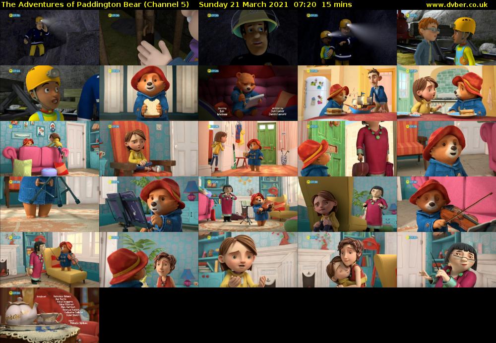 The Adventures of Paddington Bear (Channel 5) Sunday 21 March 2021 07:20 - 07:35