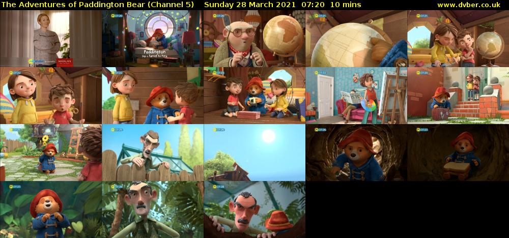 The Adventures of Paddington Bear (Channel 5) Sunday 28 March 2021 07:20 - 07:30