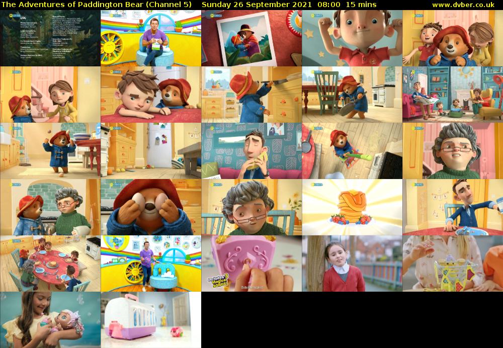 The Adventures of Paddington Bear (Channel 5) Sunday 26 September 2021 08:00 - 08:15