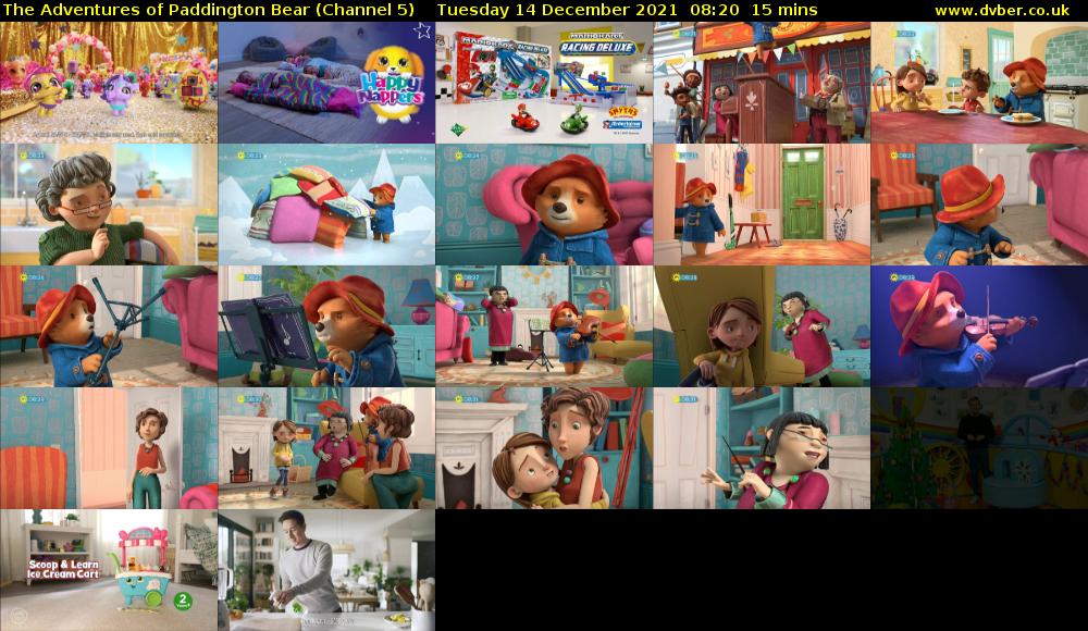 The Adventures of Paddington Bear (Channel 5) Tuesday 14 December 2021 08:20 - 08:35