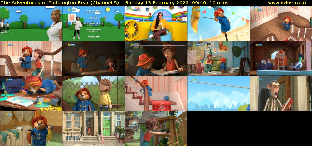 The Adventures of Paddington Bear (Channel 5) Sunday 13 February 2022 09:40 - 09:50