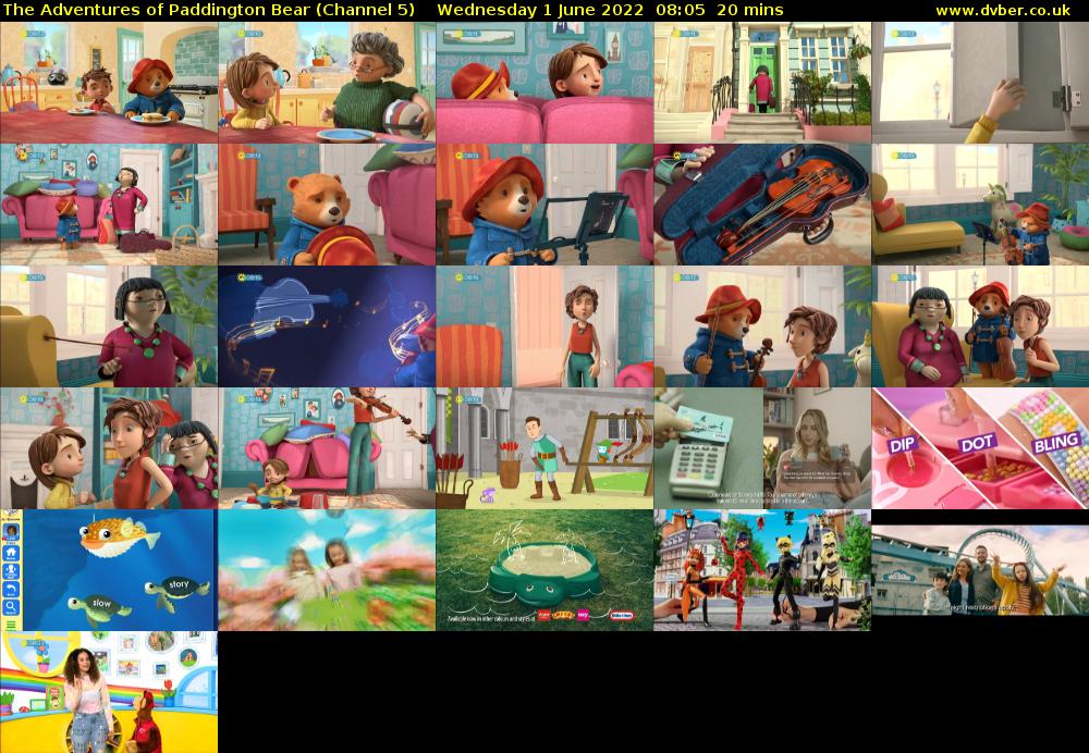 The Adventures of Paddington Bear (Channel 5) Wednesday 1 June 2022 08:05 - 08:25
