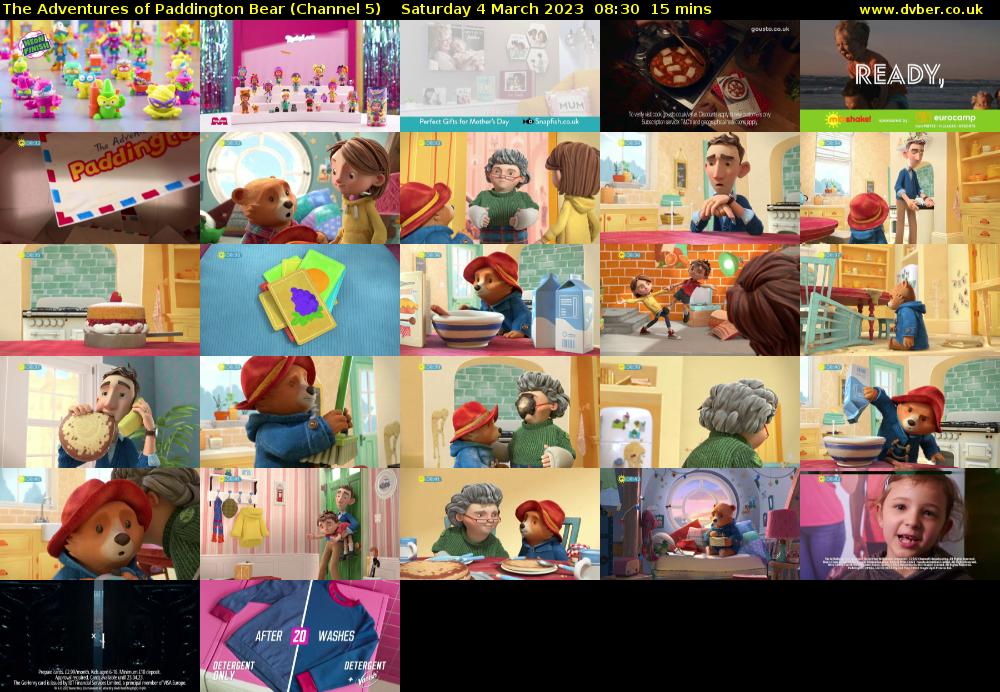 The Adventures of Paddington Bear (Channel 5) Saturday 4 March 2023 08:30 - 08:45