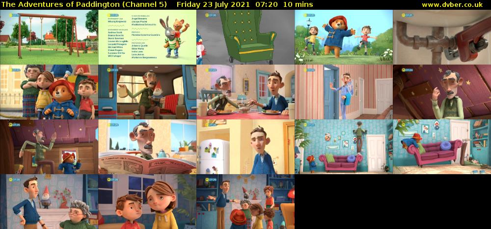 The Adventures of Paddington (Channel 5) Friday 23 July 2021 07:20 - 07:30