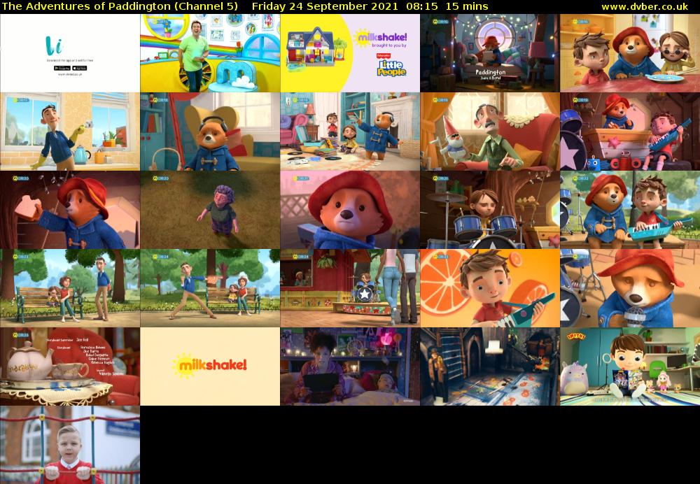 The Adventures of Paddington (Channel 5) Friday 24 September 2021 08:15 - 08:30