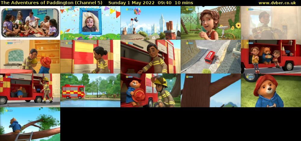 The Adventures of Paddington (Channel 5) Sunday 1 May 2022 09:40 - 09:50