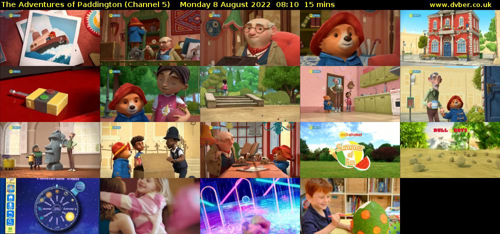 The Adventures of Paddington (Channel 5) Monday 8 August 2022 08:10 - 08:25