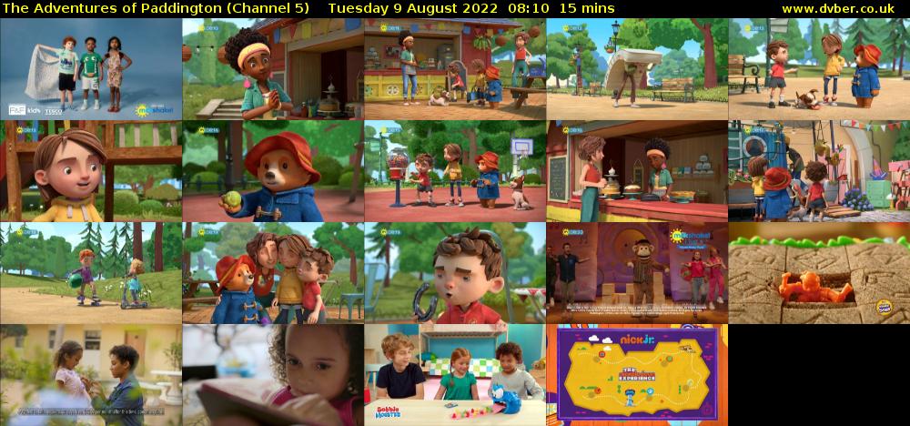 The Adventures of Paddington (Channel 5) Tuesday 9 August 2022 08:10 - 08:25