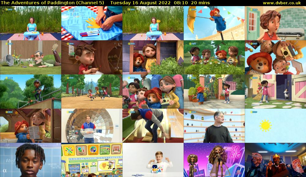 The Adventures of Paddington (Channel 5) Tuesday 16 August 2022 08:10 - 08:30