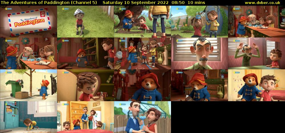 The Adventures of Paddington (Channel 5) Saturday 10 September 2022 08:50 - 09:00