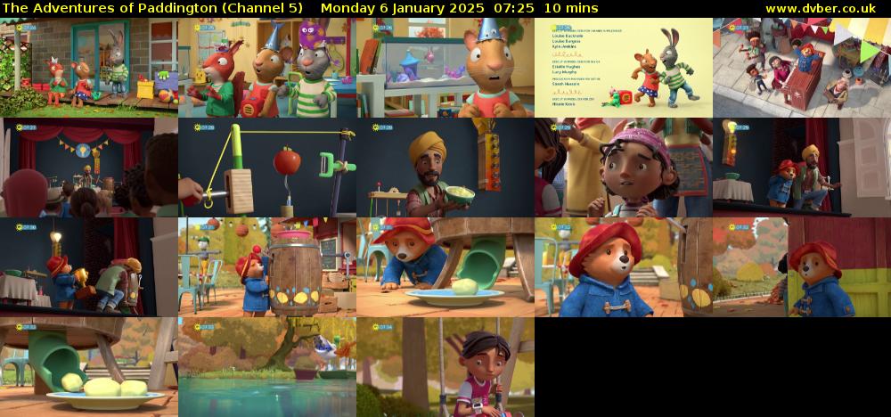 The Adventures of Paddington (Channel 5) Monday 6 January 2025 07:25 - 07:35