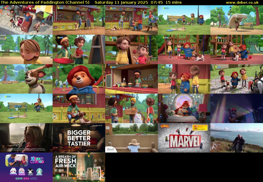 The Adventures of Paddington (Channel 5) Saturday 11 January 2025 07:45 - 08:00