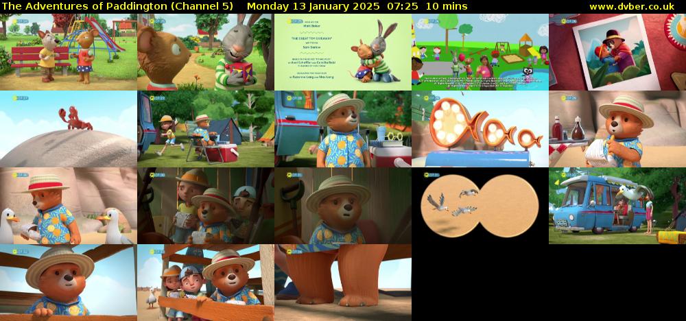 The Adventures of Paddington (Channel 5) Monday 13 January 2025 07:25 - 07:35
