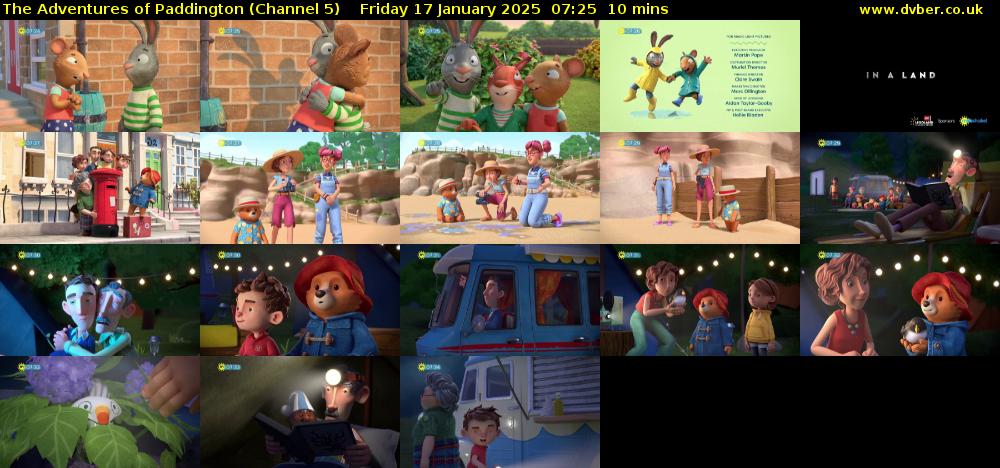 The Adventures of Paddington (Channel 5) Friday 17 January 2025 07:25 - 07:35