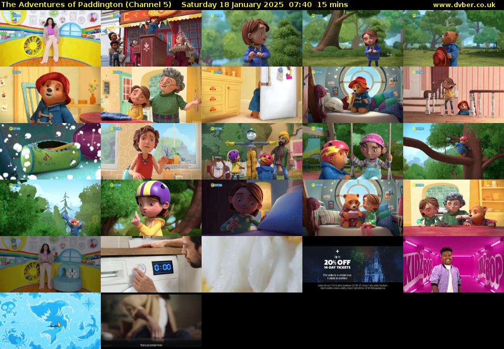 The Adventures of Paddington (Channel 5) Saturday 18 January 2025 07:40 - 07:55