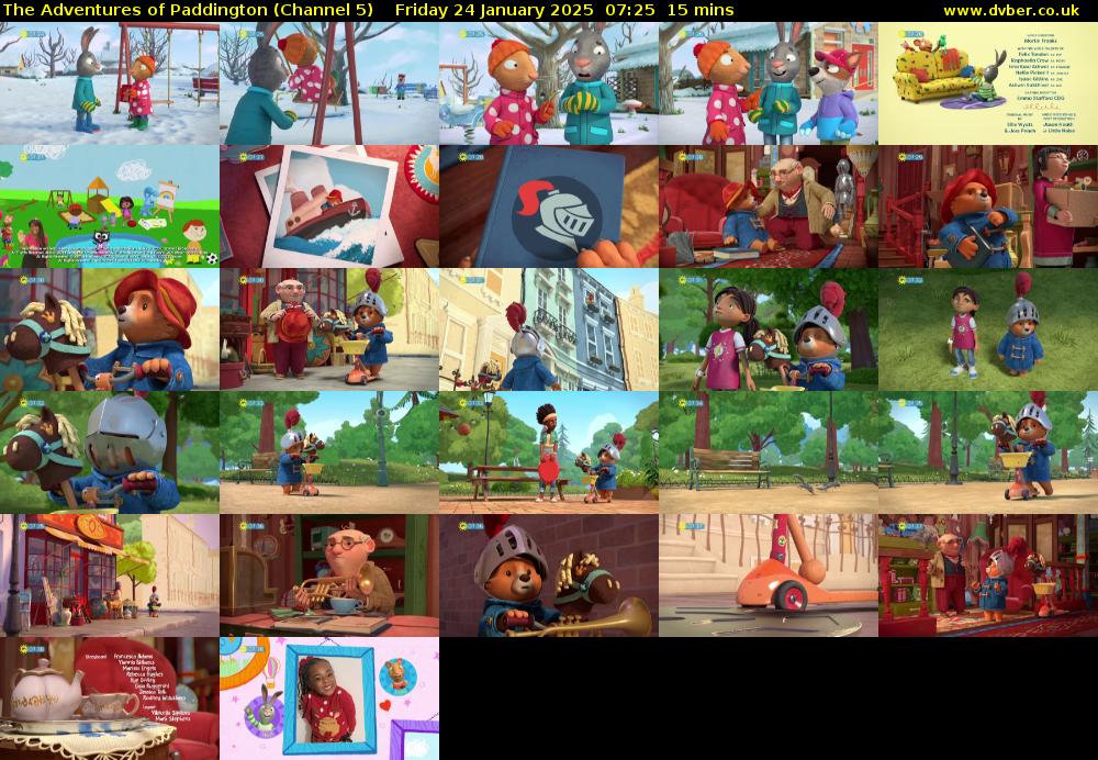 The Adventures of Paddington (Channel 5) Friday 24 January 2025 07:25 - 07:40