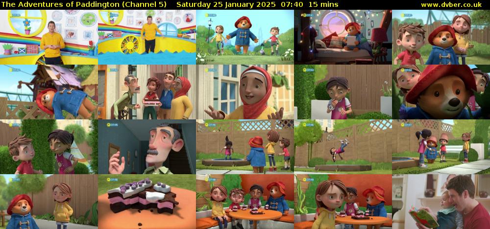 The Adventures of Paddington (Channel 5) Saturday 25 January 2025 07:40 - 07:55