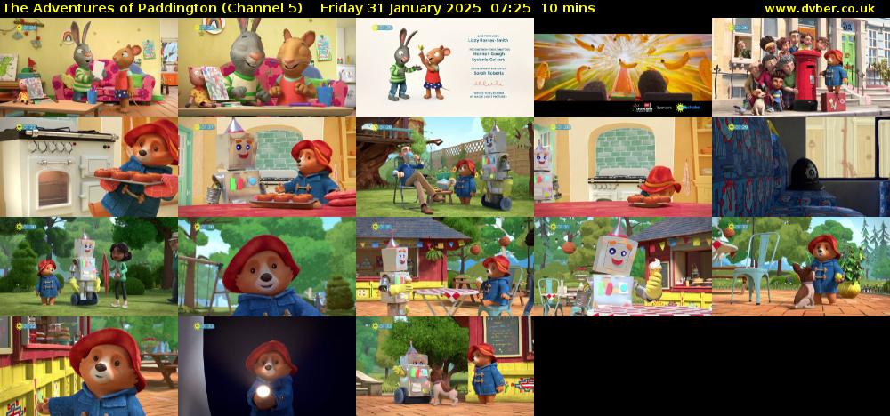 The Adventures of Paddington (Channel 5) Friday 31 January 2025 07:25 - 07:35