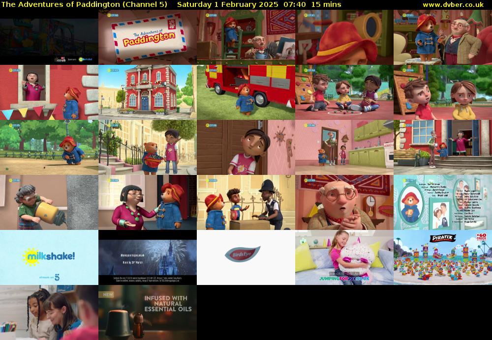 The Adventures of Paddington (Channel 5) Saturday 1 February 2025 07:40 - 07:55