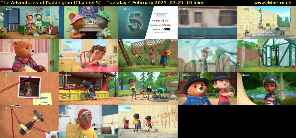The Adventures of Paddington (Channel 5) Tuesday 4 February 2025 07:25 - 07:35