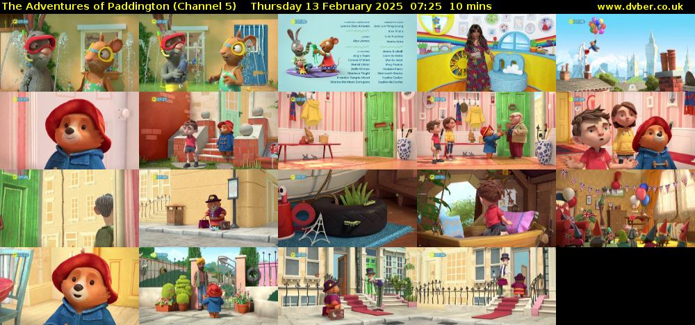 The Adventures of Paddington (Channel 5) Thursday 13 February 2025 07:25 - 07:35