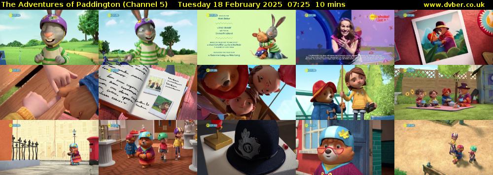 The Adventures of Paddington (Channel 5) Tuesday 18 February 2025 07:25 - 07:35