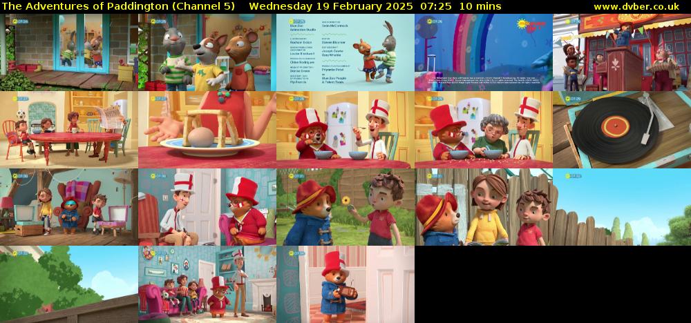 The Adventures of Paddington (Channel 5) Wednesday 19 February 2025 07:25 - 07:35