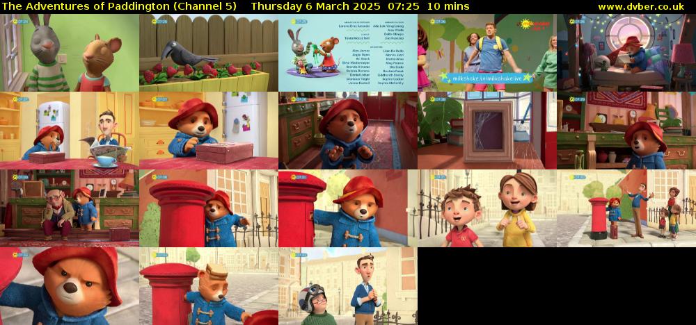 The Adventures of Paddington (Channel 5) Thursday 6 March 2025 07:25 - 07:35