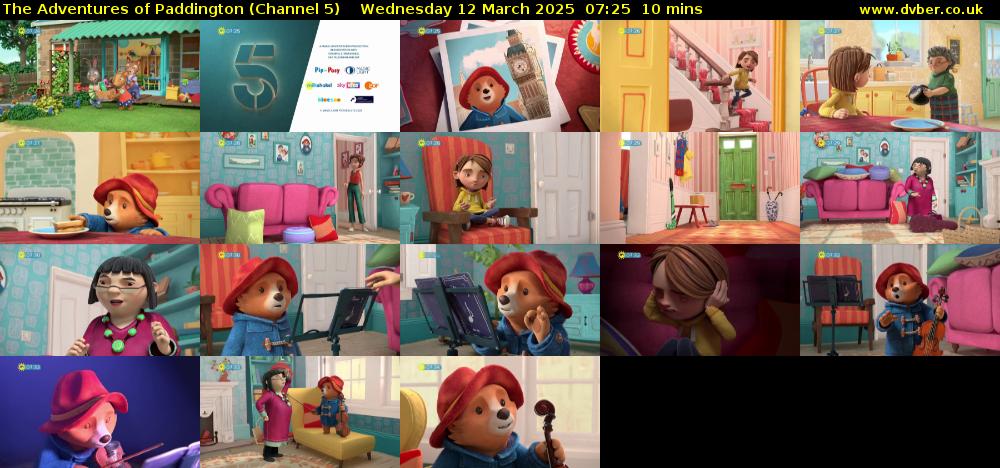 The Adventures of Paddington (Channel 5) Wednesday 12 March 2025 07:25 - 07:35
