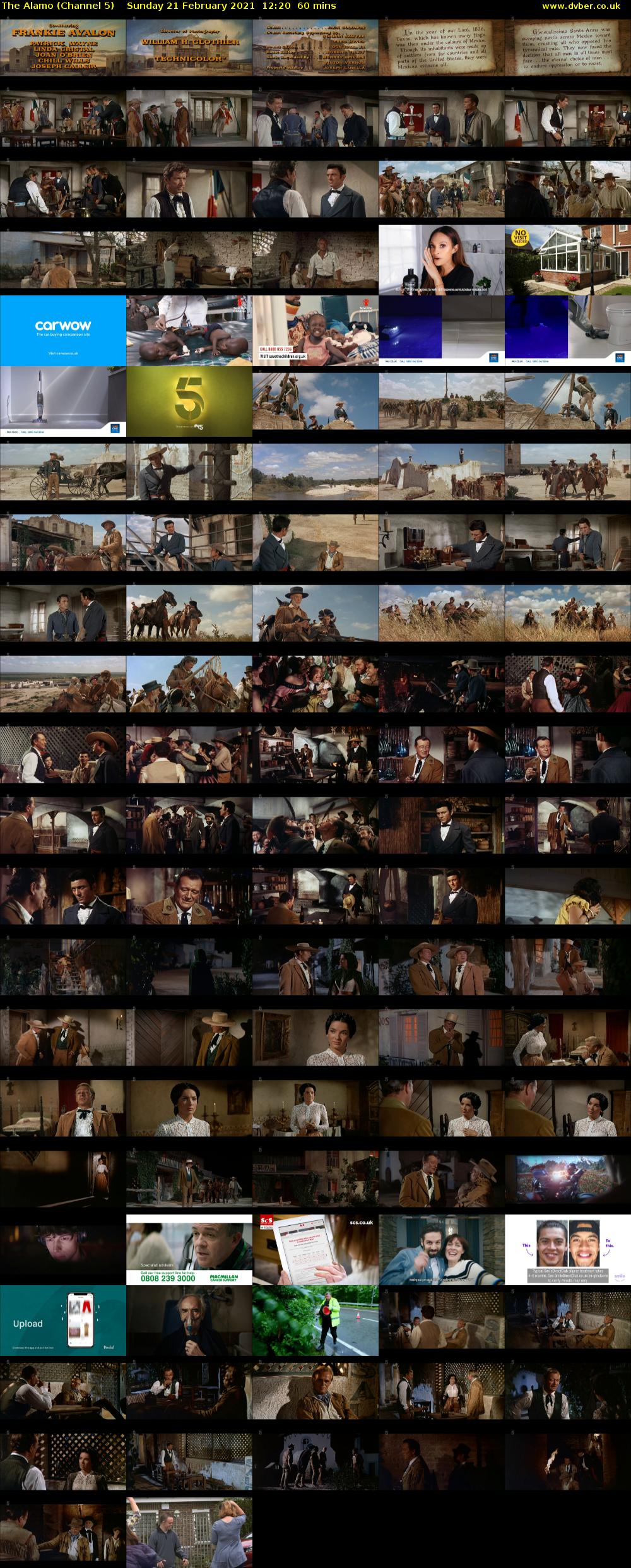 The Alamo (Channel 5) Sunday 21 February 2021 12:20 - 13:20