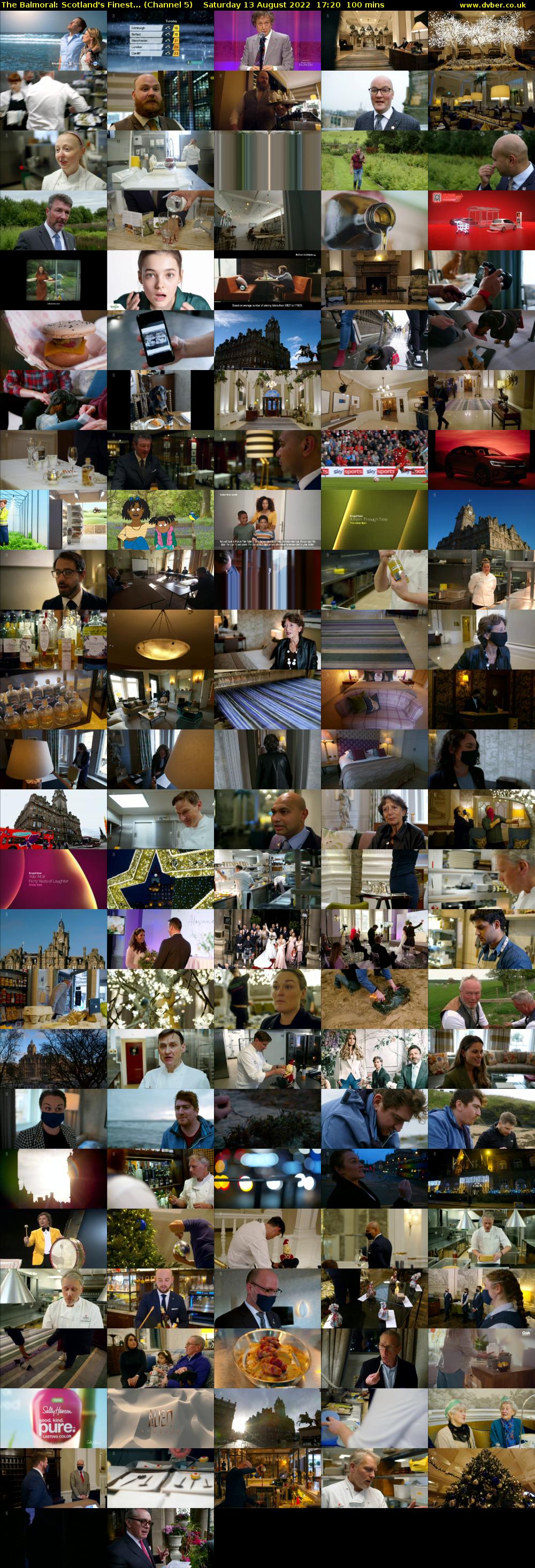 The Balmoral: Scotland's Finest... (Channel 5) Saturday 13 August 2022 17:20 - 19:00