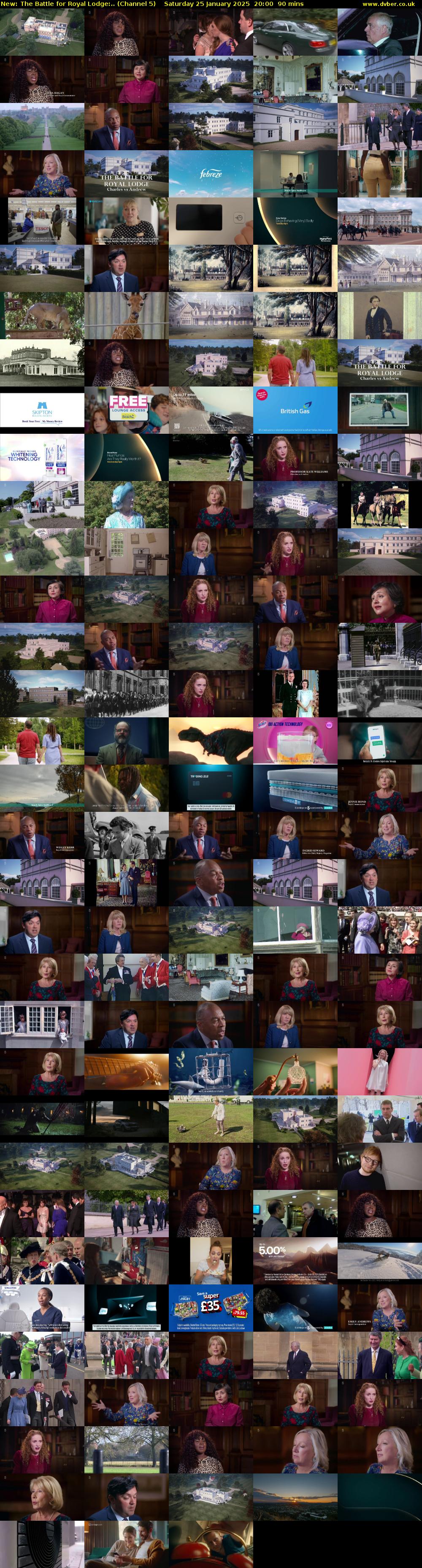 The Battle for Royal Lodge:.. (Channel 5) Saturday 25 January 2025 20:00 - 21:30