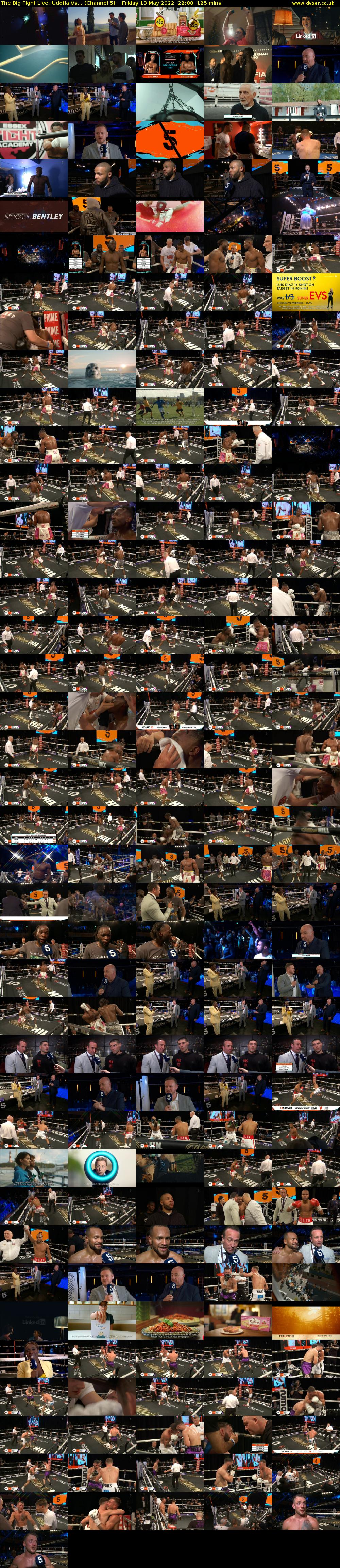 The Big Fight Live: Udofia Vs... (Channel 5) Friday 13 May 2022 22:00 - 00:05